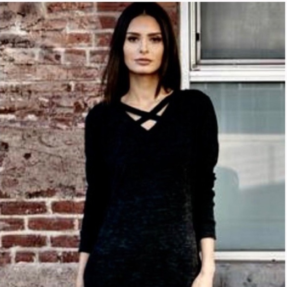 Moon & sky crisscross sweater